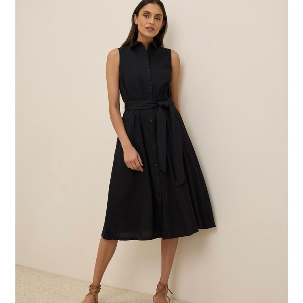 Pact Sunset Lightweight Cotton Sleeveless Shirtdress
